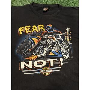 Vintage 1993 Harley Davidson ‘Fear Not!’ Biker Racing Shirt